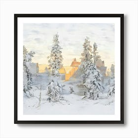 Winter Scene 10 Art Print