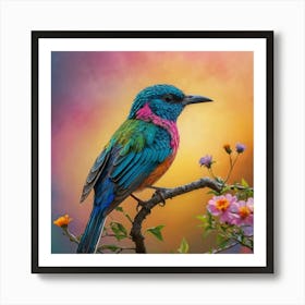 Colorful Bird Art Print