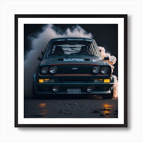 Ford Escort smoke Art Print