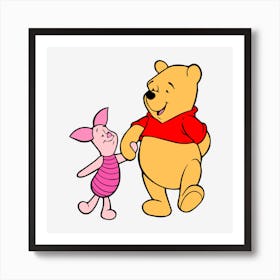 Winnie The Pooh And Piglet Art Print