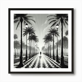 Palm Trees In The Evening Art Print