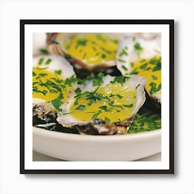 Oysters With Lemon Art Print