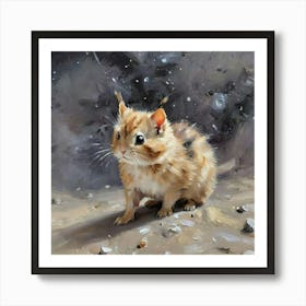 Cat on Moon Art Print