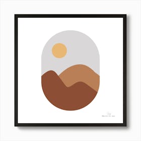 Desert Landscape.A fine artistic print that decorates the place.2 Art Print