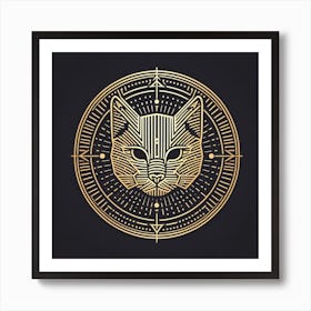 Cat In The Circle Art Print