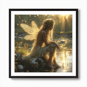 Fairy In The Water Art Print