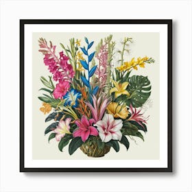 Tropical Bouquet Art Print