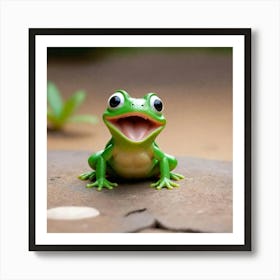 Funny Frog Art Print