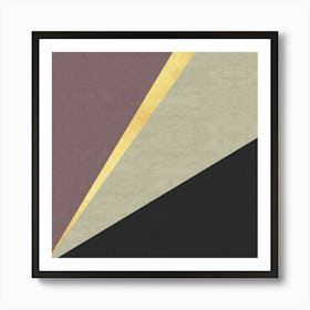 Modern geometry with gold 1 Affiche