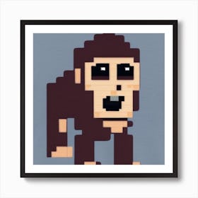 Pixel Monkey Art Print