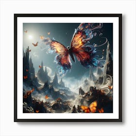 Butterfly In The Sky 8 Art Print