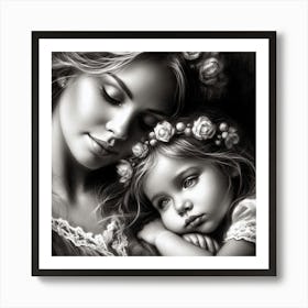 Mother And Daughter 1 Art Print