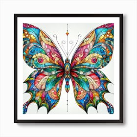 Geometric Art Butterfly 1 Art Print