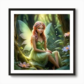 Fairy In The Forest Art Print