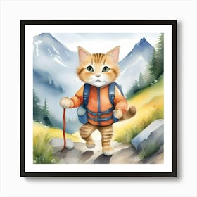 Kitty's Long Trek Art Print