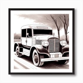 Old Fashioned Truck Art Print