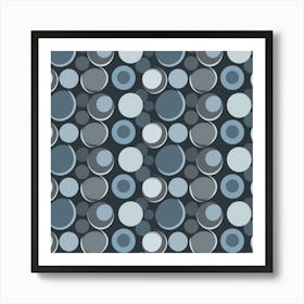 Blue Circles Art Print