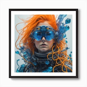 Futuristic Woman Created by using Imagine AI Art Art Print