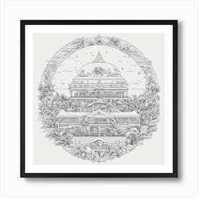 Buddhist Temple Art Print