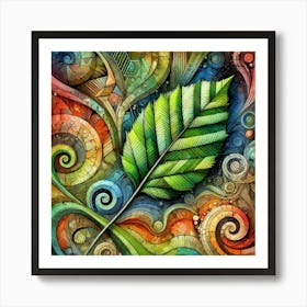 Leaf Painting Art Print