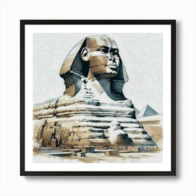Giza Sphinx Art Print