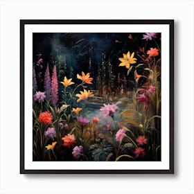 Night In The Garden Art Print