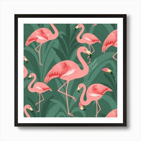 Pink Flamingos 5 Art Print