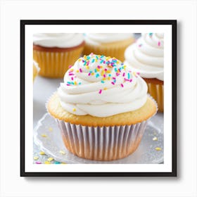 Cupcakes With Sprinkles 1 Art Print