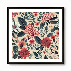 Floral Pattern 3 Art Print