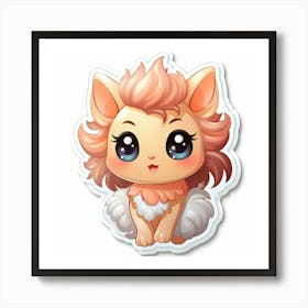 Kawaii Cat 7 Art Print