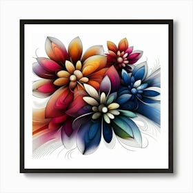 Colorful Flowers 3 Art Print