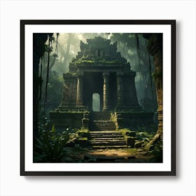 Temple In The Jungle 2 Art Print