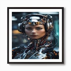 Cyborg Woman Art Print