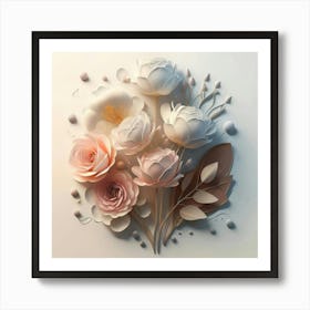 Paper Flowers Art Print