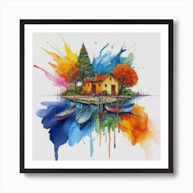 Stunning watercolor landscapes 13 Art Print