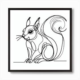 Squirrel Picasso style 3 Art Print