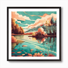 Landscape Painting 3 Art Print