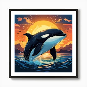 Orca Whale art print Art Print