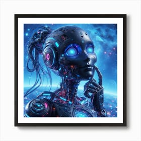 Futuristic Robot 6 Art Print