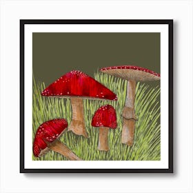 Mushrooms 1 Art Print