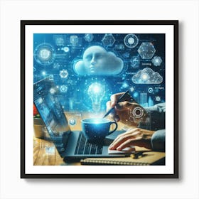 Cloud Computing 4 Art Print