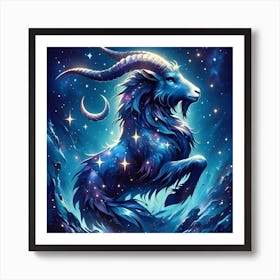 Zodiac Goat Art Print