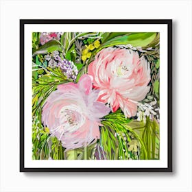 Pink Peonies Art Print