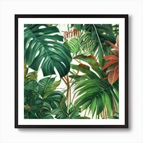 Jungle Night Botanical Art Print 1 Art Print