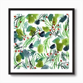 Holly Berries Art Print