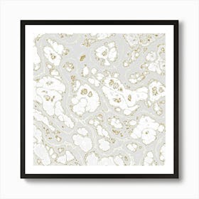 Gold And White Pattern Art Print