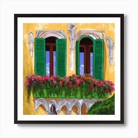 Amalfi Window Art Print Venice Window Art Print