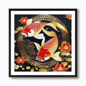 Chinese Koi Fish 1 Art Print
