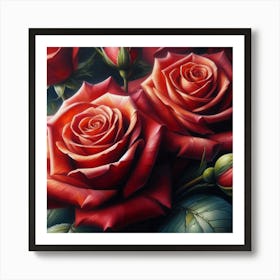 Red Roses Art Print