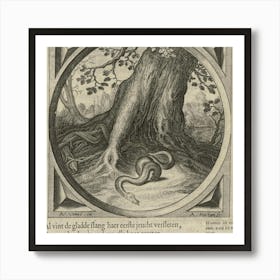 Snake Under A Tree Art Print